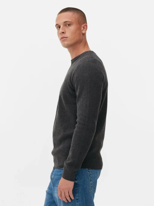 Ribbed Crew Neck Sweater