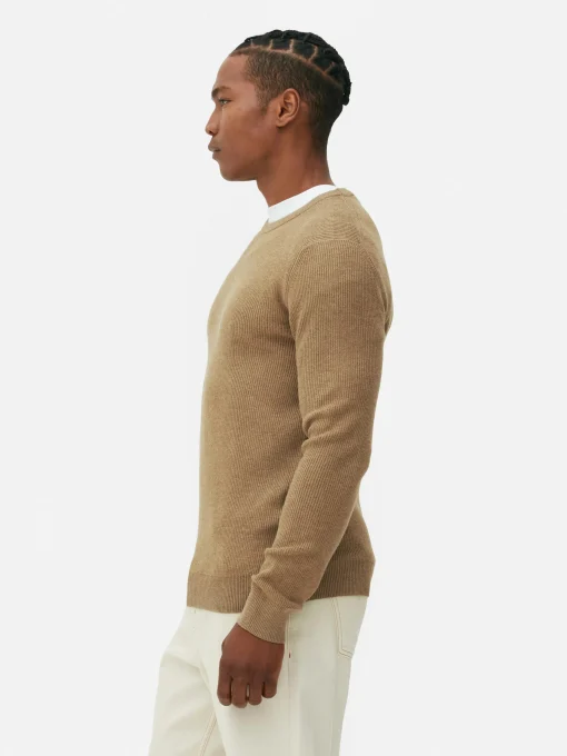 Ribbed Crew Neck Sweater
