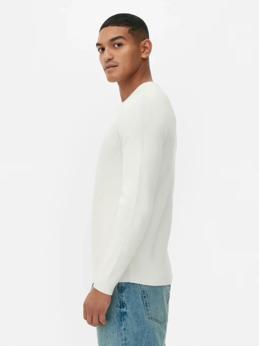 Ribbed Crew Neck Sweater