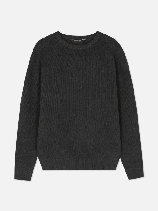Ribbed Crew Neck Sweater