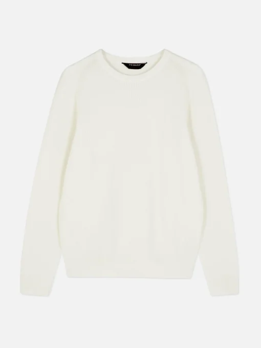Ribbed Crew Neck Sweater