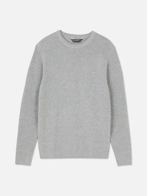 Ribbed Crew Neck Sweater