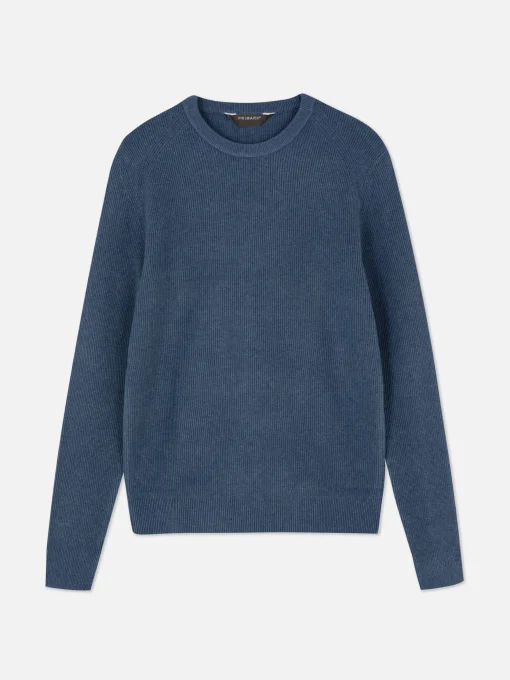 Ribbed Crew Neck Sweater