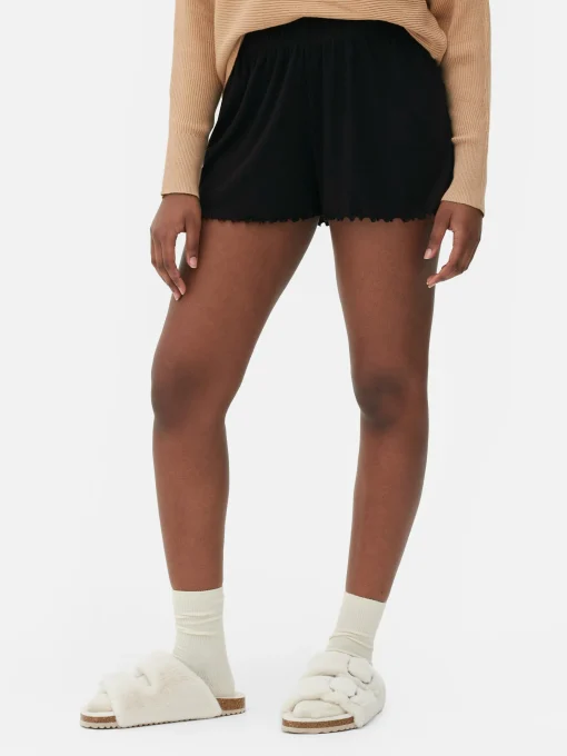 Ribbed Jersey Lounge Shorts