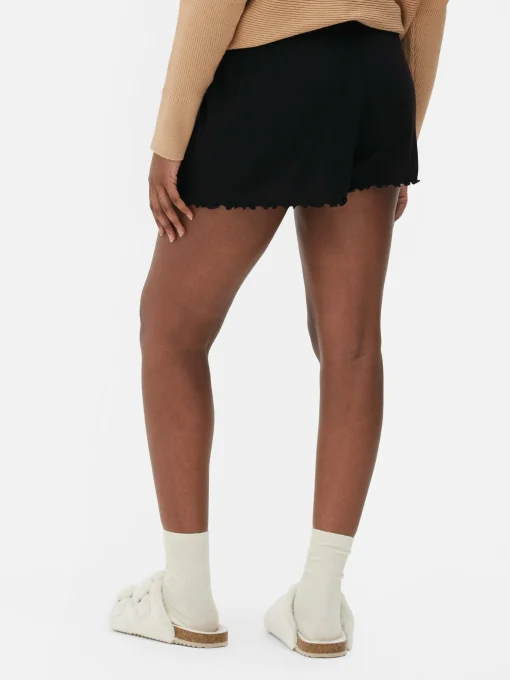 Ribbed Jersey Lounge Shorts