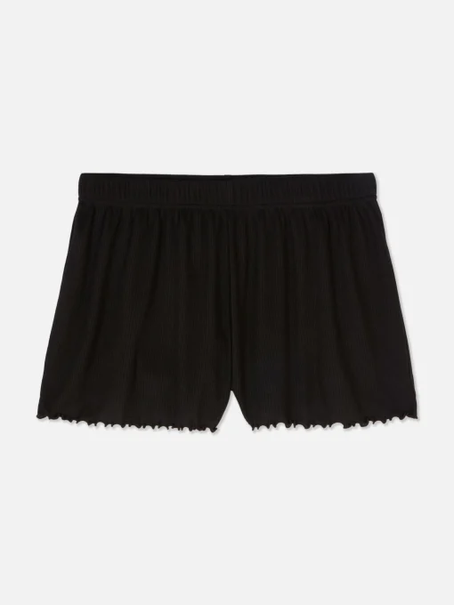 Ribbed Jersey Lounge Shorts