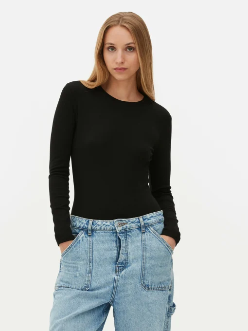 Ribbed Long Sleeve Bodysuit