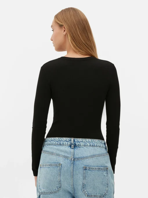 Ribbed Long Sleeve Bodysuit