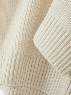Rib-Knit Half-Zip Sweater