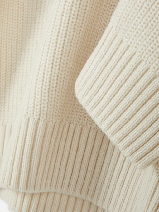 Rib-Knit Half-Zip Sweater