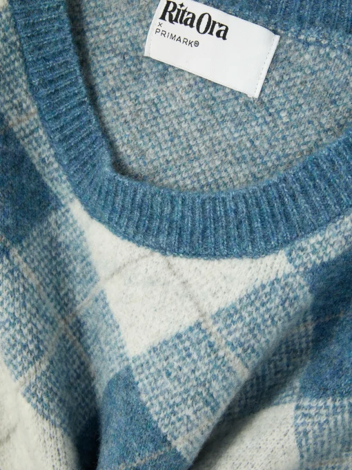 Rita Ora Argyle Knit Vest