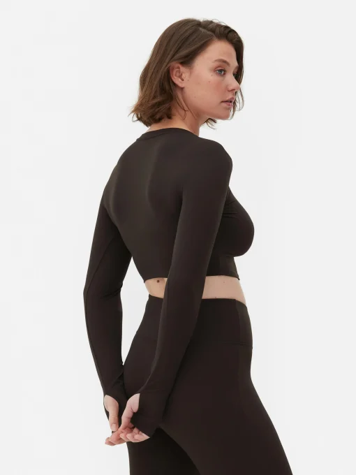 Rita Ora Buttery Soft Long Sleeve Sports Crop Top