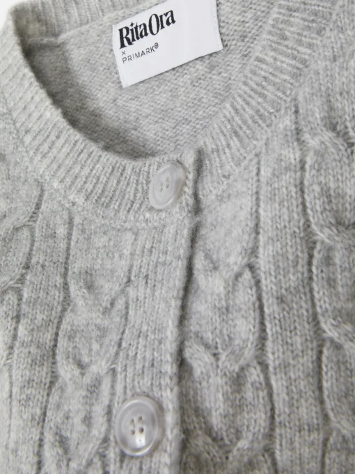 Rita Ora Cable Knit Cardigan