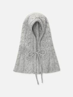 Rita Ora Cable Knit Hood