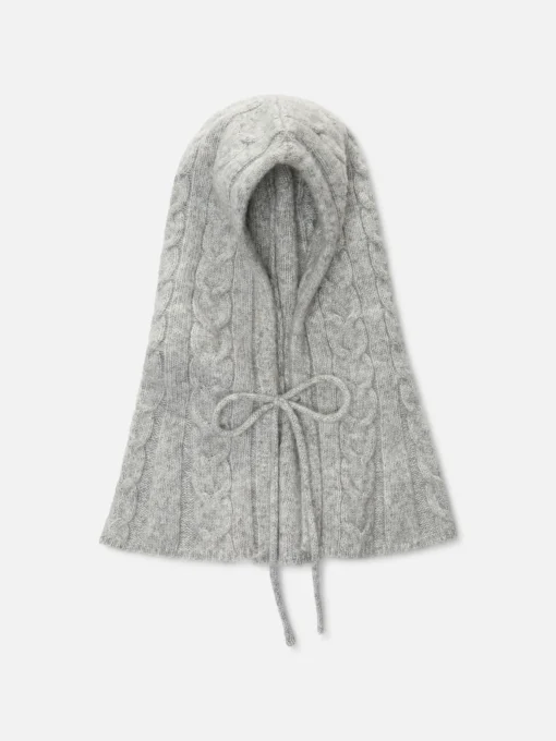 Rita Ora Cable Knit Hood