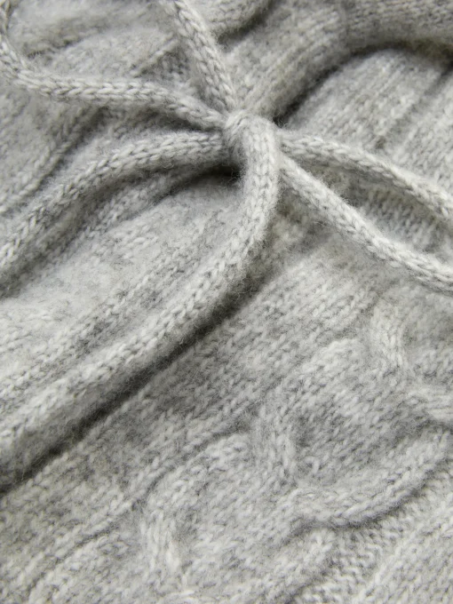 Rita Ora Cable Knit Hood