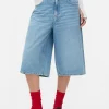 Rita Ora Denim Bermuda Shorts