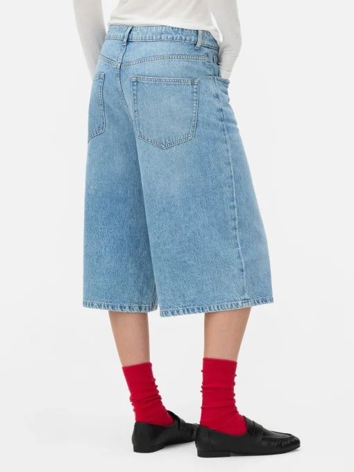 Rita Ora Denim Bermuda Shorts