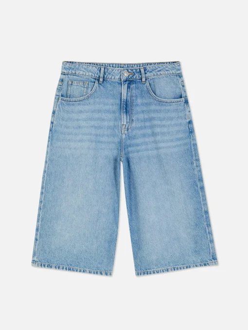 Rita Ora Denim Bermuda Shorts