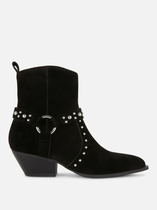 Rita Ora Faux Suede Studded Ankle Boots