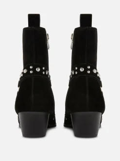 Rita Ora Faux Suede Studded Ankle Boots