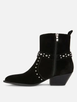 Rita Ora Faux Suede Studded Ankle Boots