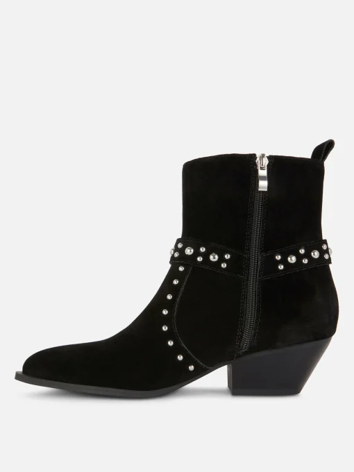 Rita Ora Faux Suede Studded Ankle Boots
