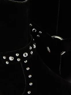 Rita Ora Faux Suede Studded Ankle Boots
