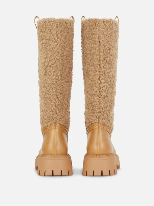 Rita Ora Fleece Knee High Boots