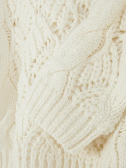 Rita Ora Open Stitch Cable Knit Sweater