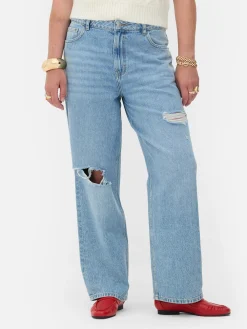 Rita Ora Ripped Dad Jeans