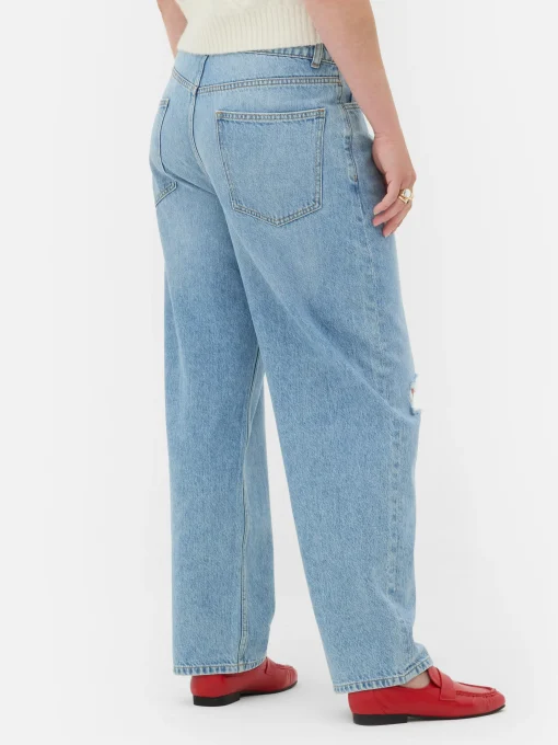 Rita Ora Ripped Dad Jeans
