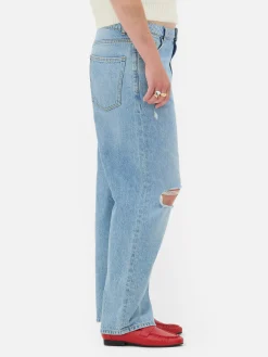 Rita Ora Ripped Dad Jeans