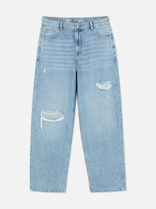 Rita Ora Ripped Dad Jeans