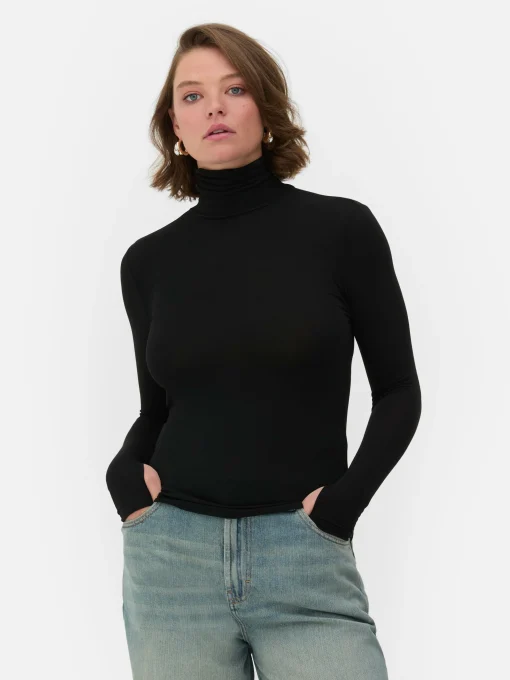 Rita Ora Roll Neck Long Sleeve Top