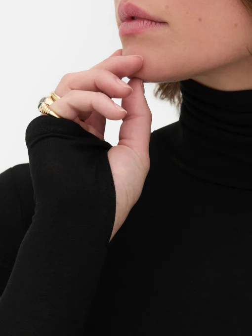 Rita Ora Roll Neck Long Sleeve Top