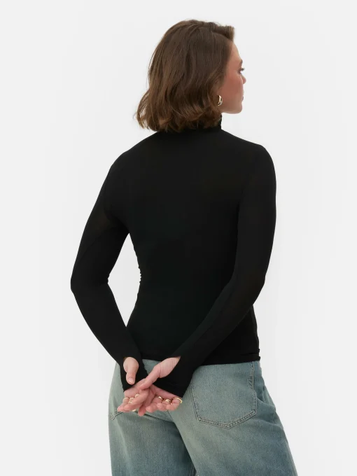 Rita Ora Roll Neck Long Sleeve Top