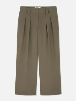 Rita Ora Slouchy Pleated Wide Leg Pants
