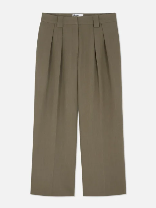 Rita Ora Slouchy Pleated Wide Leg Pants