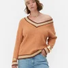 Rita Ora Vintage Style V-Neck Sweater