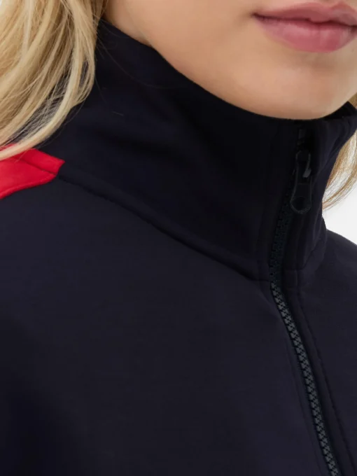 Rita Ora Zip-Up Funnel Neck Sweatshirt