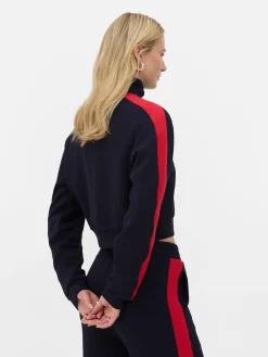 Rita Ora Zip-Up Funnel Neck Sweatshirt