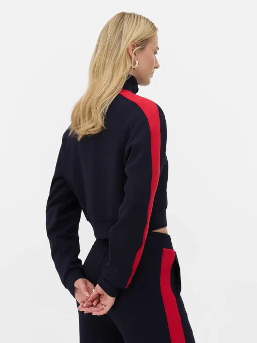 Rita Ora Zip-Up Funnel Neck Sweatshirt