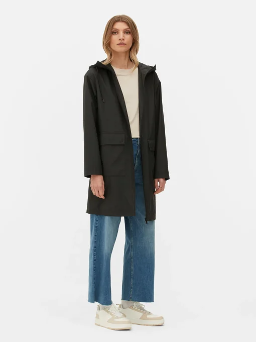 Rubberized Hooded Raincoat