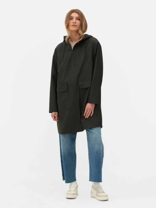 Rubberized Hooded Raincoat