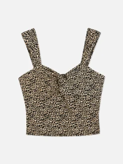 Ruched Knot Sleeveless Top