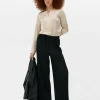 Satin Keyhole Blouse
