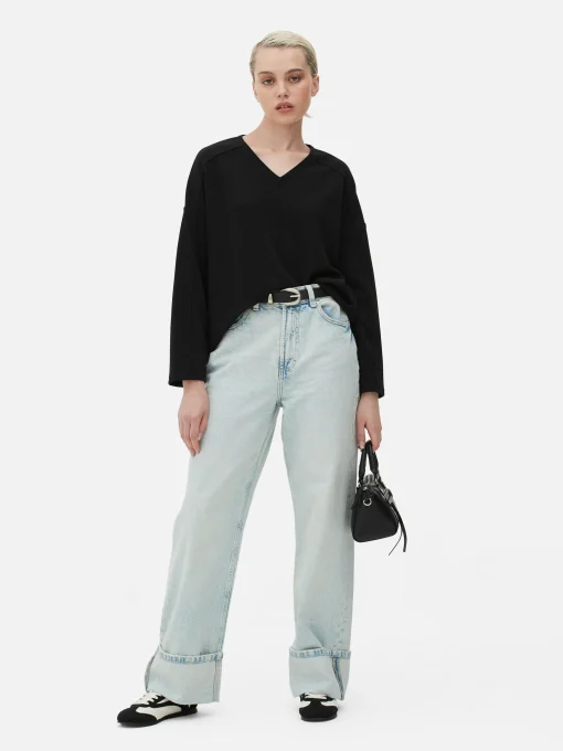 Seam Detail Long Sleeve Top
