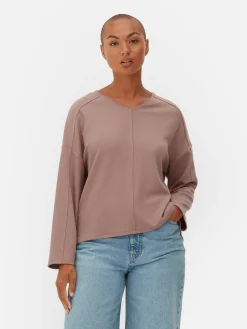 Seam Detail Long Sleeve Top