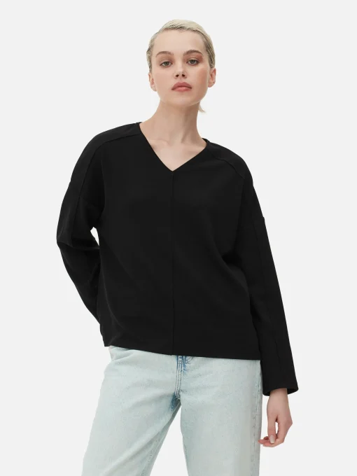 Seam Detail Long Sleeve Top